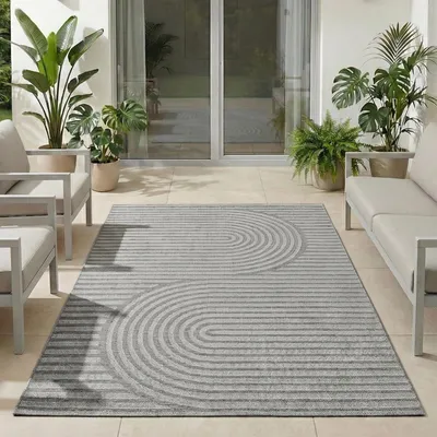 Produktbild von Carpetsale24 Outdoor Teppich Wetterfest & UV-beständig, ideal für Küche, Balkon, Terrasse, Garten, Wohnzimmer, Grösse: 280x370 cm