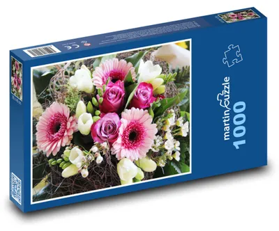 Zdjęcie produktu dla Puzzle 1000 Urodzinowy bukiet - martinpuzzle