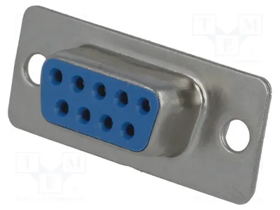 Obrázek produktu pro 5x D-Sub konektor pro kabely, samice, pro pájení, 9 pinů, 5A, DS1033-09FUNSISS, D-Sub konektor