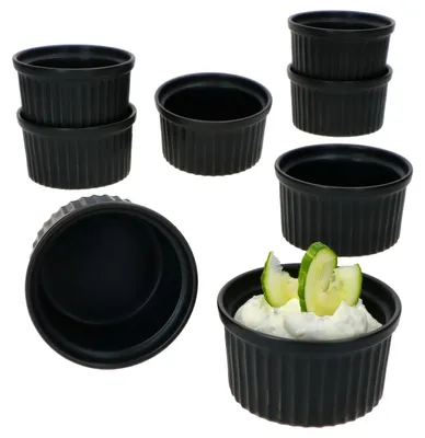 Produktbild von 8er Set Creme Brulee Schale NERO 9x5cm schwarz - 24302121