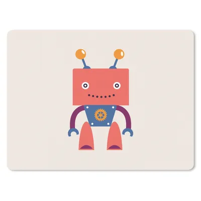 Produktbild von MuchoWow® Mauspad Mousepad Roboter - Getriebe - Gesicht - Antenne - Kinder - Jungen 23x19 cm - Mousepads - Maus Mat - Pad - Mausunterlage - Schreibtischunterlage - Mauspad