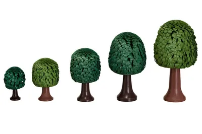 Produktbild von Ringelbaum Laubbaum mit Stamm grün Holzbaum H= 8cm NEU