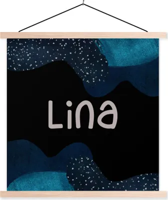 Produktbild von MuchoWow® Textilposter Lina - Pastell - Mädchen 120x120 cm mit holzfarbenen Rahmen - Textil-Poster