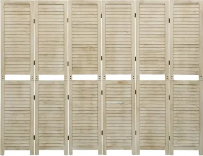 Produktbild von vidaXL 6-tlg. Raumteiler 210x165 cm Massivholz Paulownia