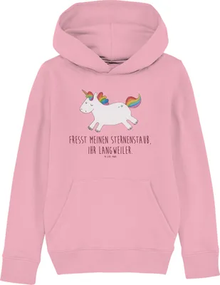 Produktbild von Mr. & Mrs. Panda Kinderpullover Einhorn Happy 12-14 Jahre (152/164) - Baumwolle Pink - Geschenk, Sweatshirt, Witzig, Einhörner, Lächeln, Kinderbekleidung, Unicorn, Pullover