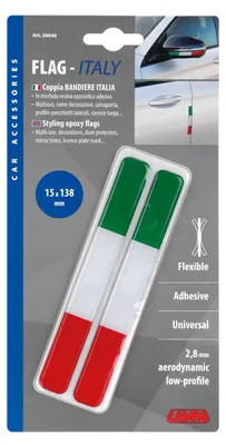 Obrázek produktu pro Vlajka Itálie, pár vlajek Itálie - 15x138 mm