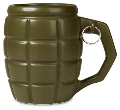 XXL Handgranaten-Kaffeetasse 790 ml, Grün, 3D-Design