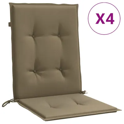 Produktbild von vidaXL Niedriglehner-Auflagen 4 Stk. Melange Taupe 100x50x4 cm Stoff