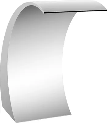 Image de Cascade pour piscine et bassin - Buse à lame cascade - Acier inoxydable 304 - 30 x 60 cm - Pour une pression d'eau jusqu'à 2,5 kg - Argent