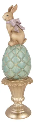 Immagine prodotto di Clayre & Eef Figurina decorativa Coniglio Ø 8x29 cm Marrone Plastica