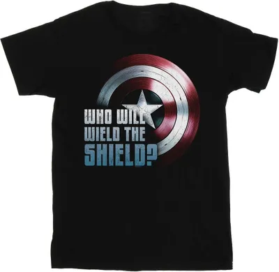 Immagine prodotto di Marvel - T-shirt da uomo "Wield The Shield" BI27593 (M) (nero)