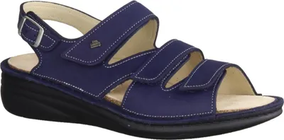 Produktbild von Finn Comfort Praia Damenschuhe, supersofte Pantolette, Damen, Leder, Blau - Marken Finn Comfort, Blau, leder (nubuk)