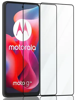 Zdjęcie produktu dla 2-pak Motorola Moto G24 Szkło ochronne na ekran - Szkło hartowane 9H - Super jakość 3D