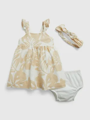 Produktbild von GAP Baby Leinenkleid mit Stirnband 669788-00__18-24M