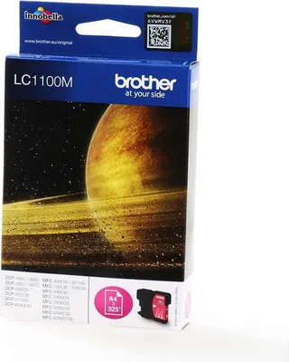 Zdjęcie produktu dla Brother LC1100M, Purpurowy, Tusz na bazie pigmentu, 1 szt., 325 stron(y), Jednopak