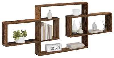 Produktbild von vidaXL Wandregal Altholz 130 x 10 x 50 cm Holzwerkstoff