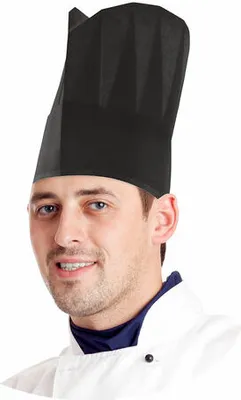 Produktbild von 10x Kochmütze aus Papier schwarz