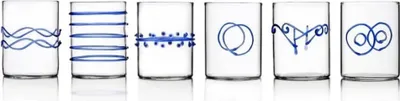 Immagine prodotto di Ichendorf - Set di 6 bicchieri da acqua decorativi blu