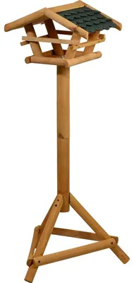 Immagine prodotto di Mangiatoia per uccelli con supporto - Legno - Verde - 44 x 101 cm
