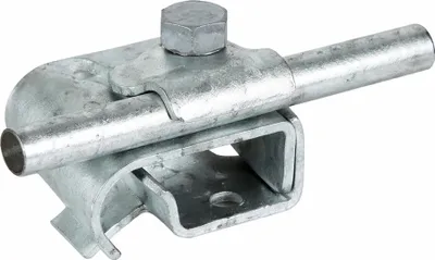 Produktbild von DEHN Dachrinnenklemme, St/tZn, Wulst 16-22mm, Klemmbock, Rd 6-10mm, 1 Stk.