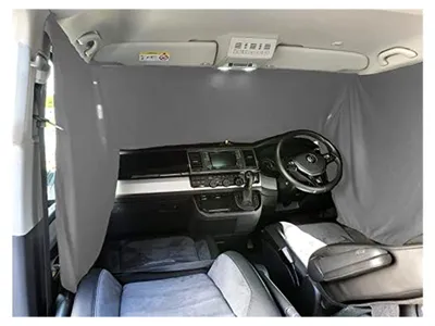Produktbild von Blackout Frontscheibe Gardinen kompatibel mit Peugeot Traveller ab 2016 Sonnenschutz Camping Camper Zubehör Gardinen Vorhang Blickdicht