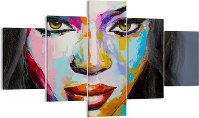 Produktbild von Bild auf Leinwand - Leinwandbild - Mädchen Gesicht - 125x70cm - Wand Bild - Wanddeko - Wandbilder - Leinwanddruck - Bilder - Kunstdruck - Wanddekoration - Leinwand bilder - Wandkunst - EA125x70-3447