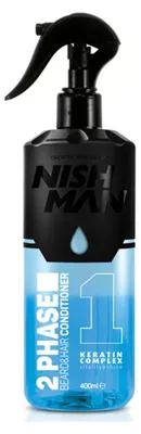 Produktbild von Nishman – 2-Phasen-Bart- und Haarpflege, Keratin-Komplex – Biphasischer Haar- und Bartconditioner mit Keratin 400ml