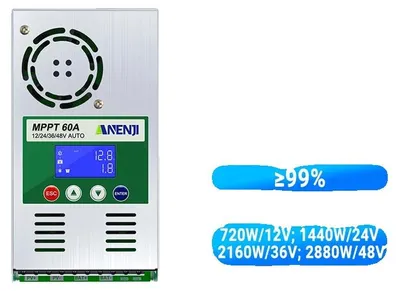 Immagine prodotto di Regolatore di carica solare, 60A, display LCD, modello ANJ-48V-60A