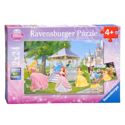 Image de 2 x 24 pièces Ravensburger Kinder Puzzle Disney Les princesses enchantées 08865