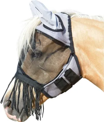 Obrázok produktu pre BUSSE Fly Mask Fly Cover Fringes Gap II Fly Hood Grey/Black WB