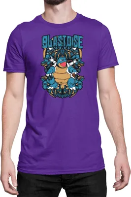 Zdjęcie produktu dla Męska Koszulka Japan Anime Manga Pokemon Blastoise, Man XL / Fioletowy