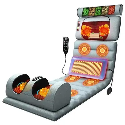 Zdjęcie produktu dla Mata do masażu całego ciała - model 1059 - mata do masażu Shiatsu - zestaw - funkcja ogrzewania - masaż stóp - składana - masaż pleców i szyi