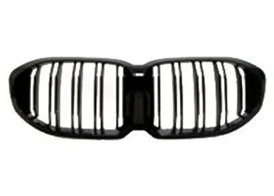 Kühlergrill Grill SCHWARZ GLANZ Doppel Rippe für BMW 1er F40 ab 2019 – Produktansicht