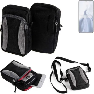 Produktbild von K-S-Trade Holster Schutz Hülle kompatibel mit Oukitel C51 Handy Hülle Gürteltasche Umhängetasche mit Zusatzfach schwarz