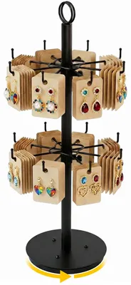 Imagen del producto de Omgoods - Soporte giratorio para joyas con 16 ganchos
