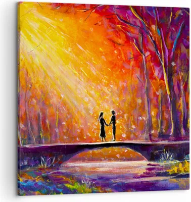 Produktbild von Bild auf Leinwand - Leinwandbild - Wald Baum Natur - 50x50cm - Wand Bild - Wanddeko - Wandbilder - Leinwanddruck - Bilder - Kunstdruck - Wanddekoration - Leinwand bilder - Wandkunst - AC50x50-3965