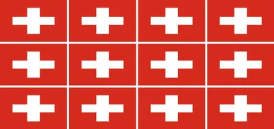Produktbild von Mini Aufkleber Set - Pack glatt - 50x31mm - selbstklebender Sticker - Swiss-Schweiz - Flagge / Banner / Standarte fürs Auto, Büro, zu Hause und die Schule - 12 Stück