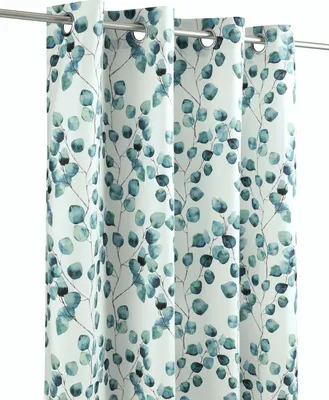 Produktbild von LANDKING® Ösenschal, Gardine, Vorhang, Dekoschal, Eukalyptus, Blickdicht, 8 Ösen, 140 x 245 cm, Landhaus, Romantik, Polyester, Farbe grün
