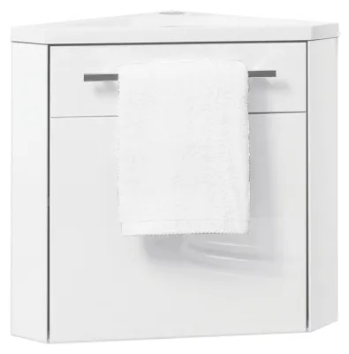 Produktbild von ONDEE ZEN – Eck-Handwaschbecken NINO – 53 cm – Weiß – Lackiert – Wird als Bausatz geliefert