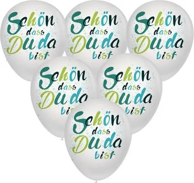 Produktbild von 10 Ballons Schön blue / green - „Schön“ blau - grün Ø27cm