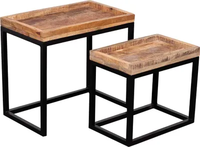 Produktbild von Couchtisch 2er Set Lecce aus Mangoholz