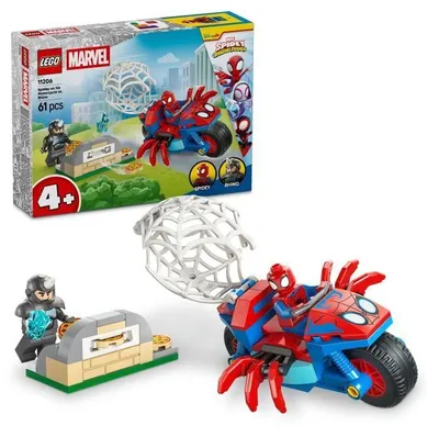 Produktbild von LEGO Marvel Spidey und seine außergewöhnlichen Freunde Spidey auf dem Motorrad gegen Rhino, Superhelden Abenteuer Set für Kinder ab 4 Jahren