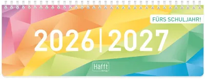 Obrázek produktu pro Häfft® Verlag 11153-2 EMGP Häfft® Verlag Tischquerkalender Rainbow 2026/2027, 1 St.