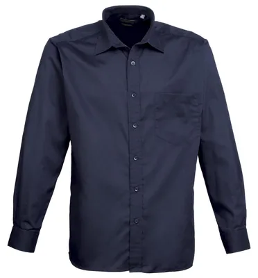 Produktbild von Premier - "Premier" Formelles Hemd für Herren Langärmlig LT201 (Kragenweite 44,5 cm) (Marineblau)