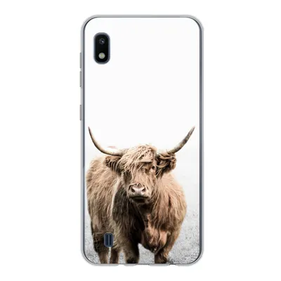 Produktbild von MuchoWow® Handyhülle Schutzhülle Hülle für Samsung Galaxy A10 Schottischer Highlander - Vlies - Kuh Silikon Softcase Handy Hülle - Schutzhülle