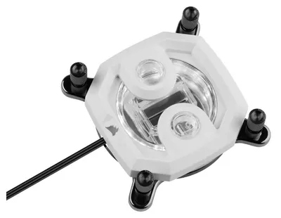 Produktbild von Corsair Hydro X Series XC7 RGB PRO, Wasserblock, Kupfer, Nickel, Nylon, Weiß, Sockel AM4, 1/4", 60 °C