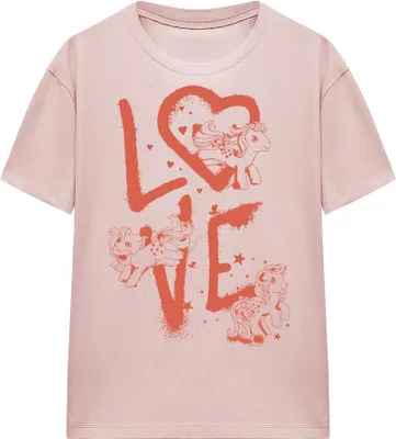 Productafbeelding van My Little Pony - "Love" T-shirt voor heren/dames, uni model, TV19286 (XL) (lichtroze)