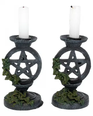 Produktbild von Altertümliche Kerzenständer mit Pentagramm Design