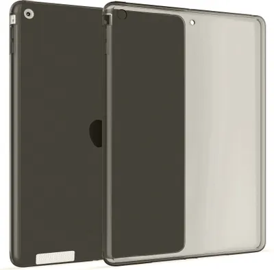 Produktbild von Hülle Kompatibel mit Apple iPad 2, iPad 3, iPad 4 - Transparent Silikon Cover Case Schutzhülle in Schwarz