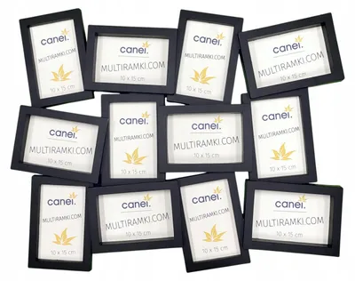 Produktbild von Canei Schwarz Groß Multiramka Bilderrahmen für 12 Fotos